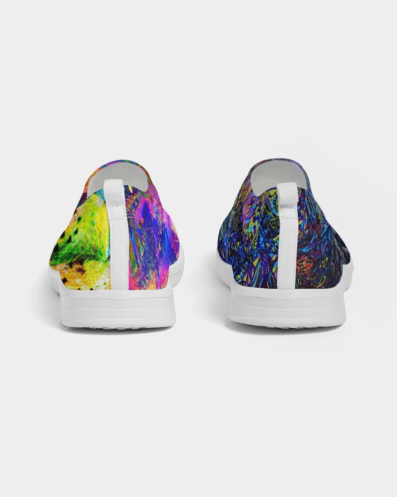 Galactic Tapestry Abstract Design Women's Slip-On Flyknit Shoe