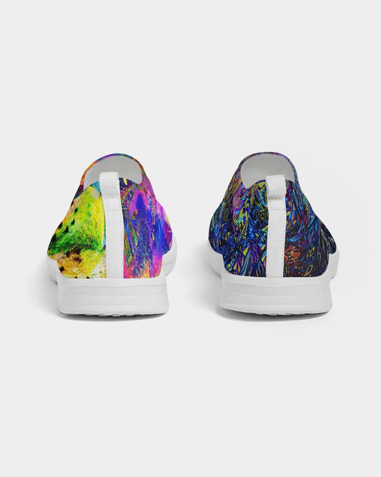 Galactic Tapestry Abstract Design Women's Slip-On Flyknit Shoe