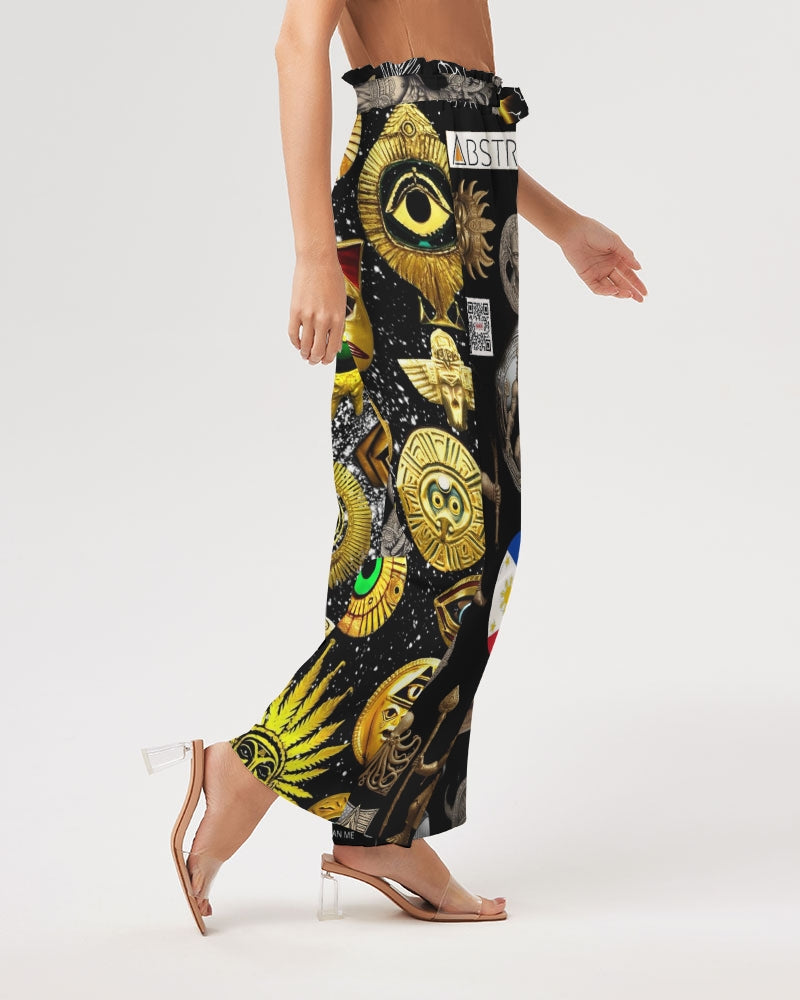 IMG_0540 Women's All-Over Print High-Rise Wide Leg Pants