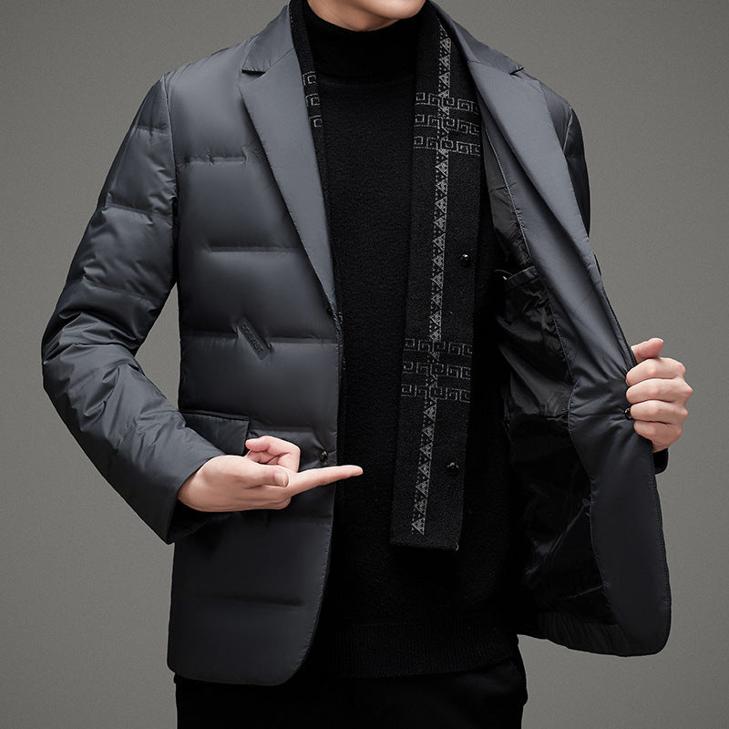 Remove Scarf Collar Suit Collar Down Jacket