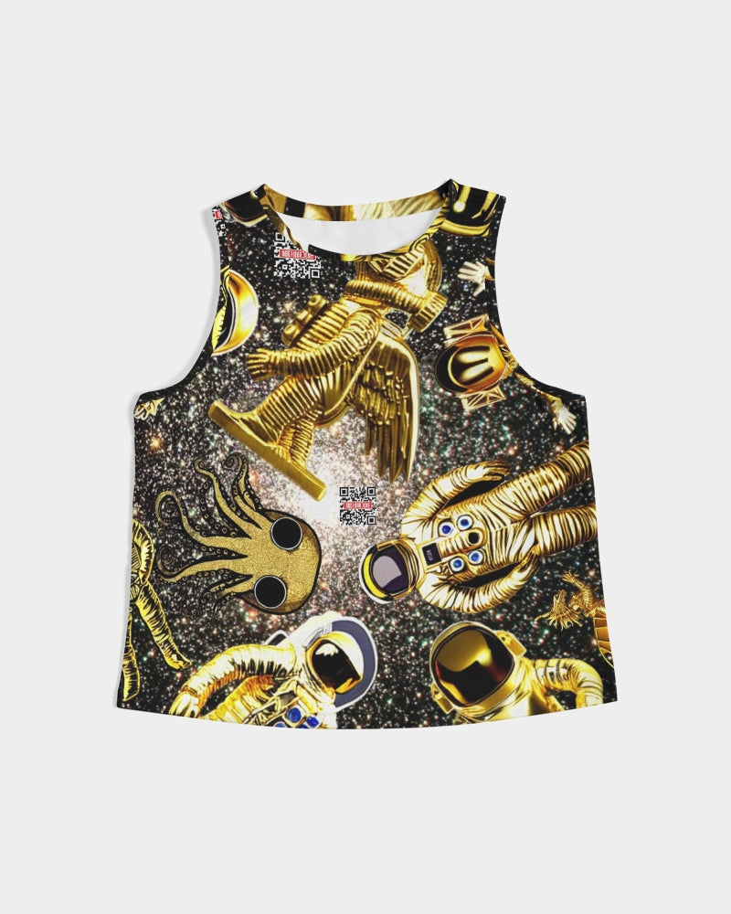 Robotic Abstrak Women's All-Over Print Cropped Tank