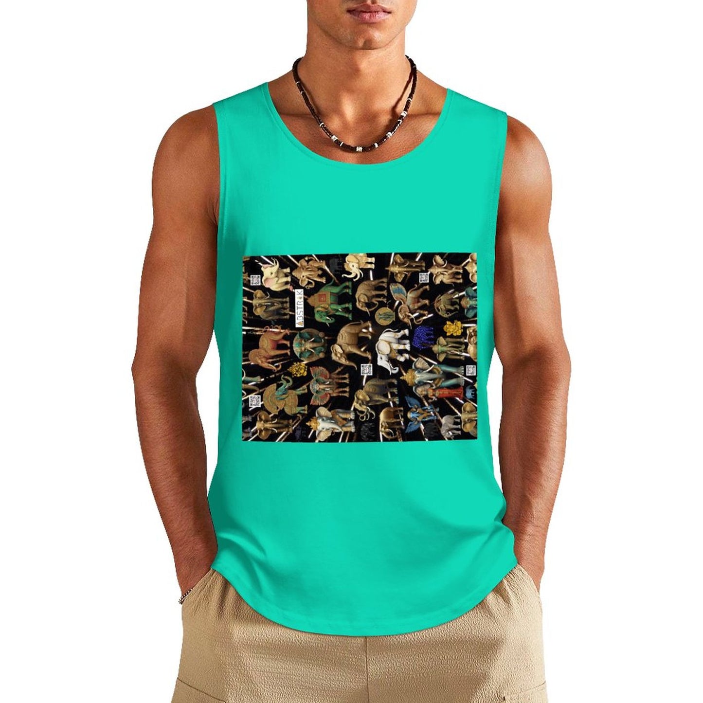 DTF 160gsm Men's Cotton Tank Top BX (Dual-sided Printing)