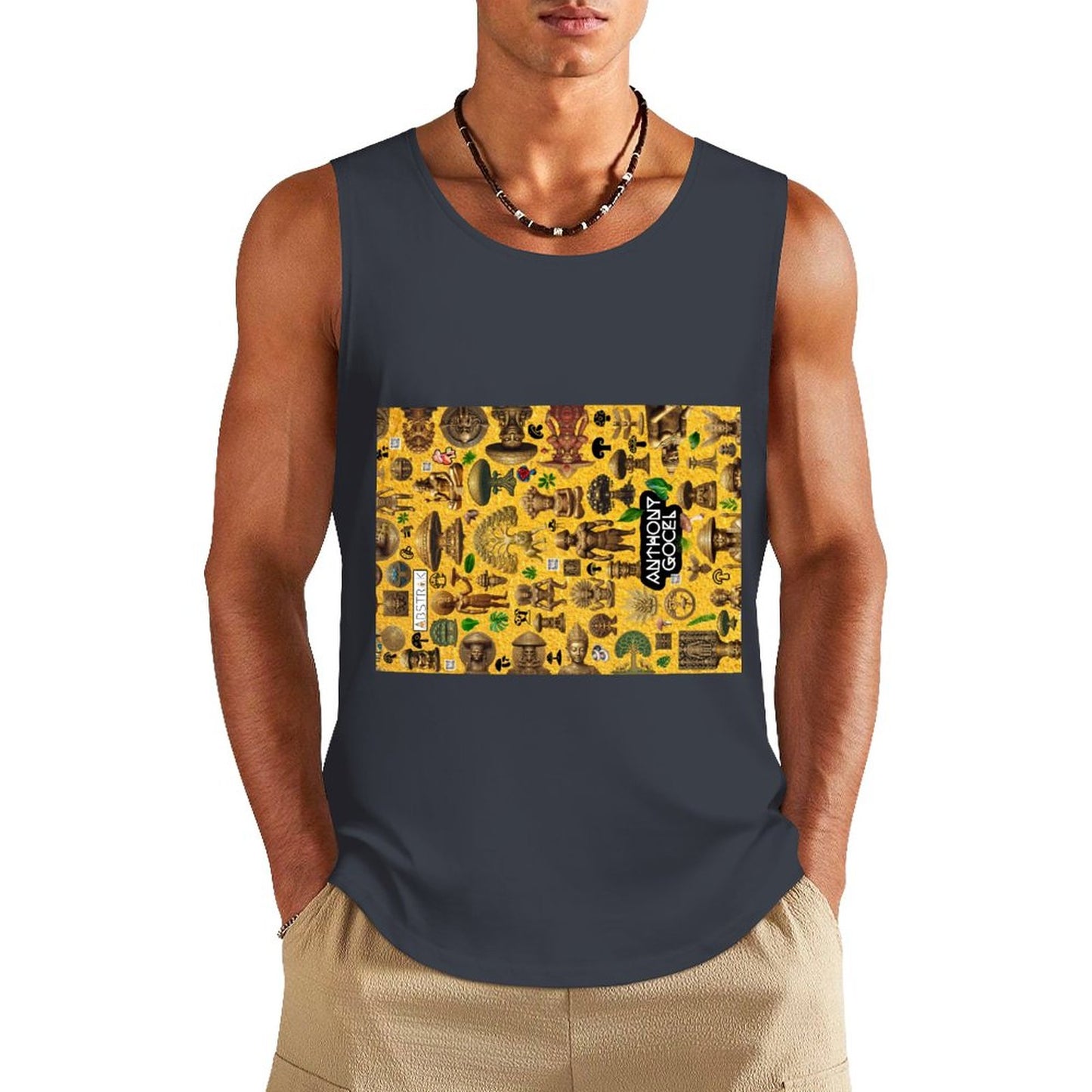 DTF 160gsm Men's Cotton Tank Top BX (Front Printing)