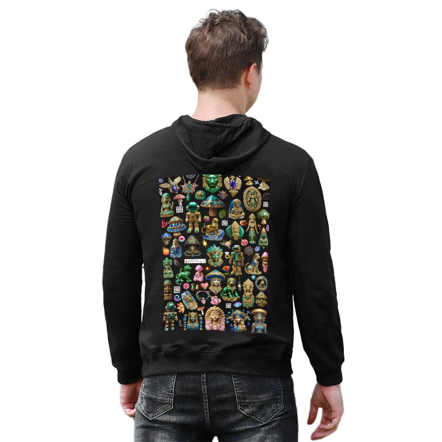 DTG 255gsm Cotton Men's Hoodie Back Print (Back Printing)