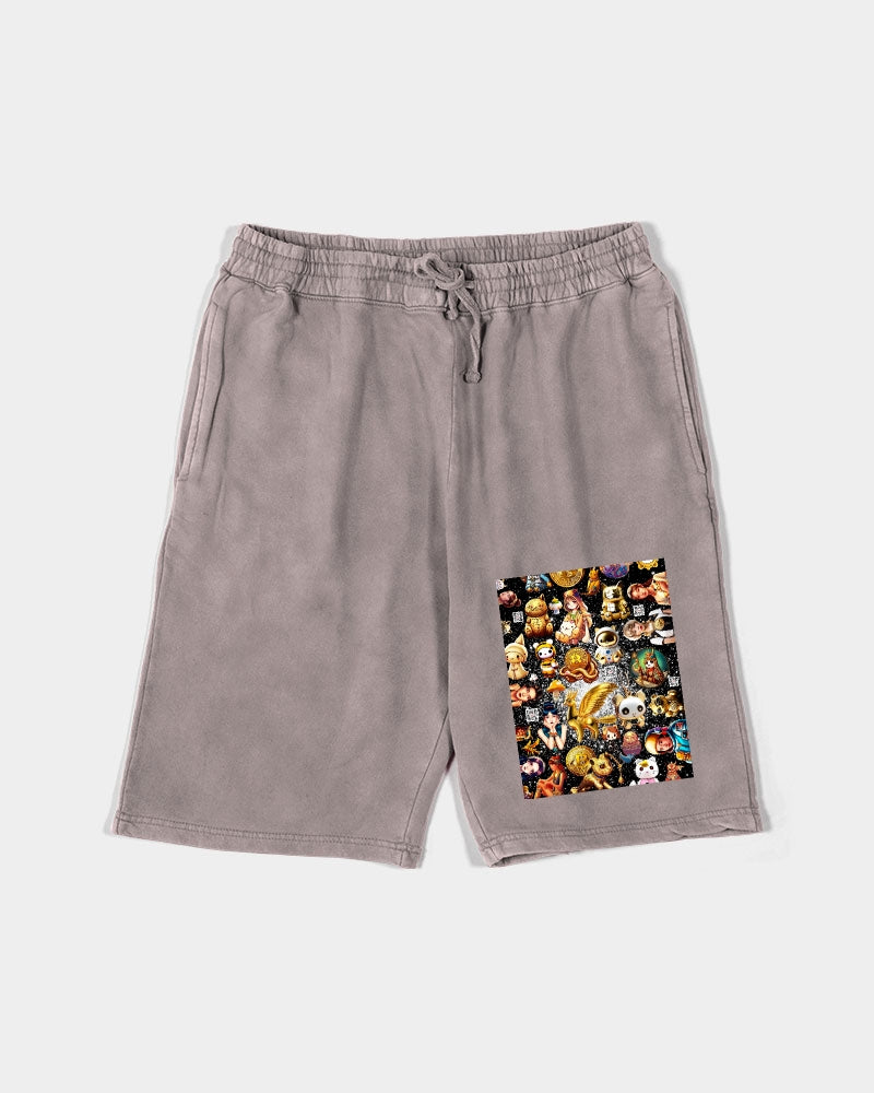 Womens Abstrak Unisex Vintage Shorts | Lane Seven