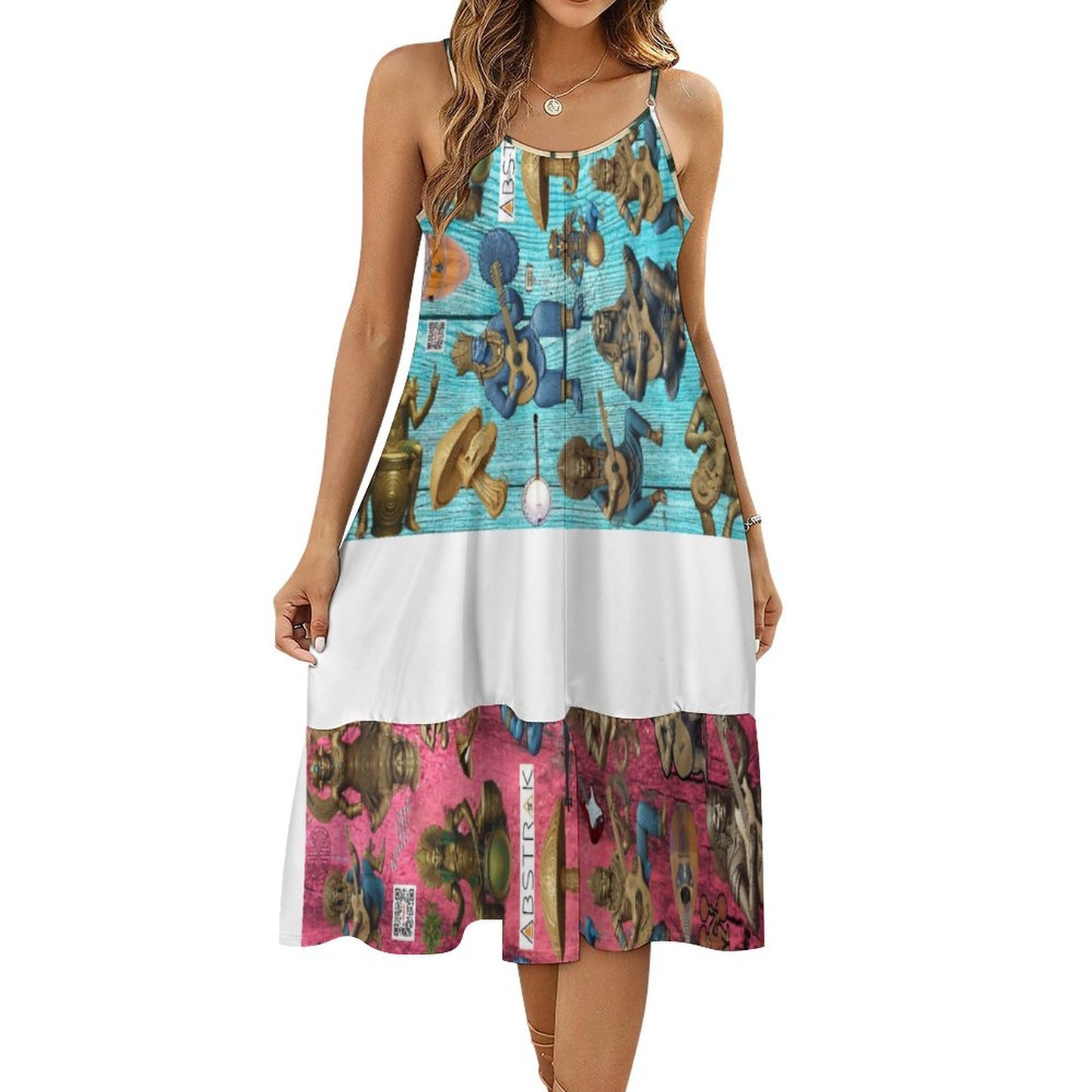 Spaghetti Strap Dress KQ (All-Over Printing)