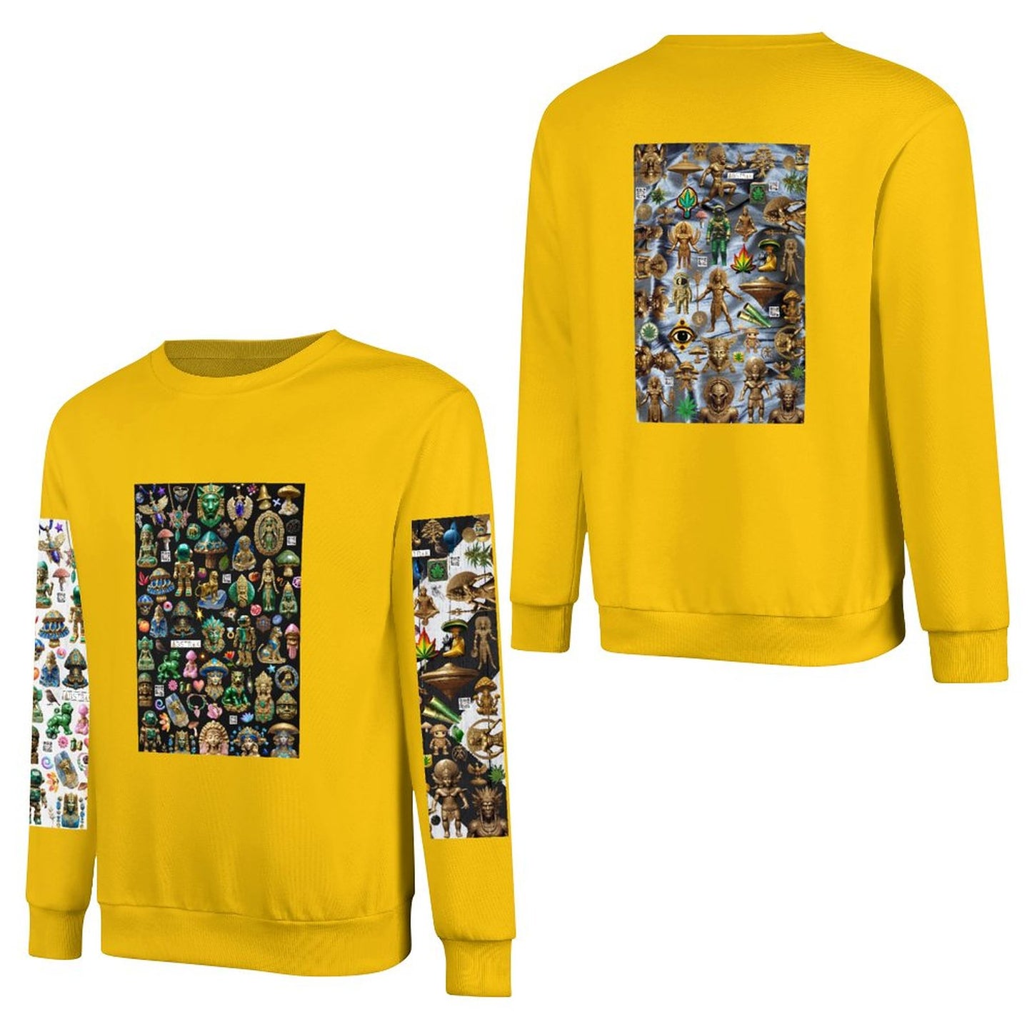 DTF 250gsm Cotton Men's Sweatshirt (Dual-sided+Sleeve Printing)