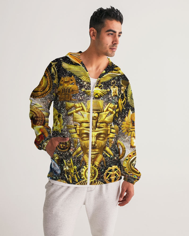 Ancient Abstrak Men's All-Over Print Windbreaker