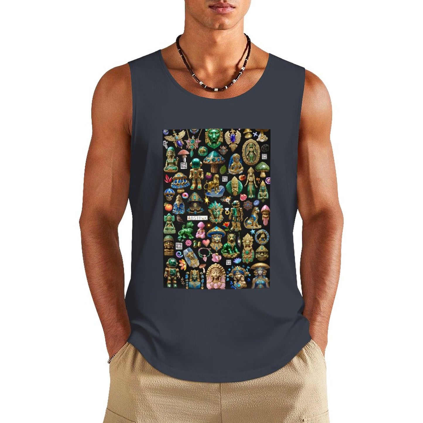 DTF 160gsm Men's Cotton Tank Top BX (Front Printing)