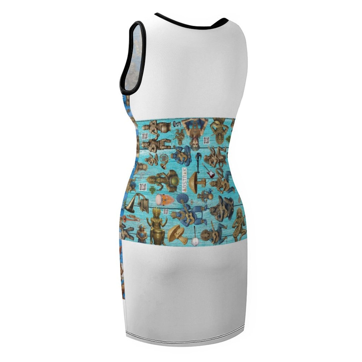 Sleeveless Ladies Tank Dress NZ014 (All-Over Printing)