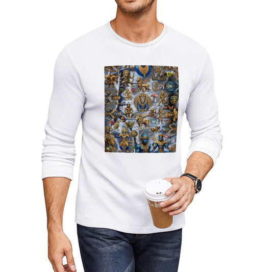 DTG 180gsm Men's Crewneck Long Sleeve T-shirt (Front Printing)