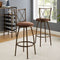 2 Piece Bar Stools, Bar Chairs, Brown Bar Stools,Country Style Industrial,Easy To Assemble, With Footrest For Indoor Bar Dining Kitchen