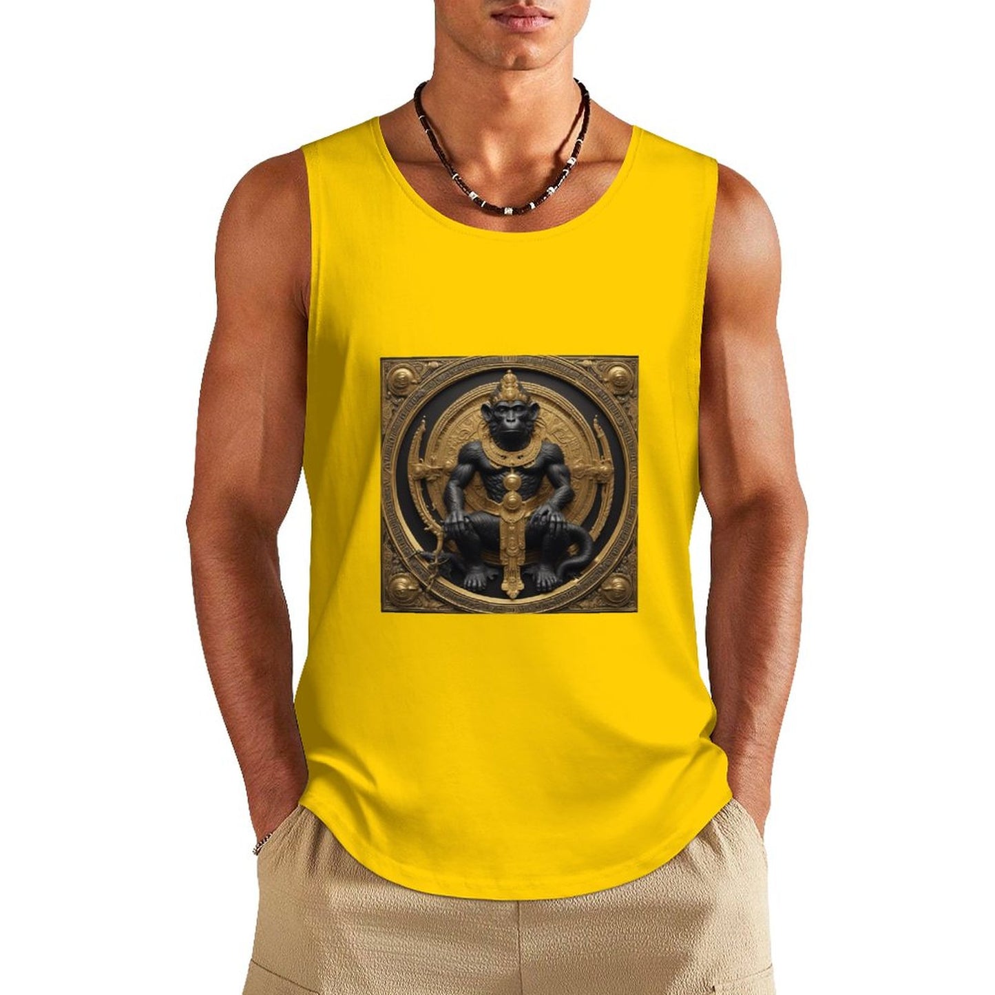 DTF 160gsm Men's Cotton Tank Top BX (Dual-sided Printing)