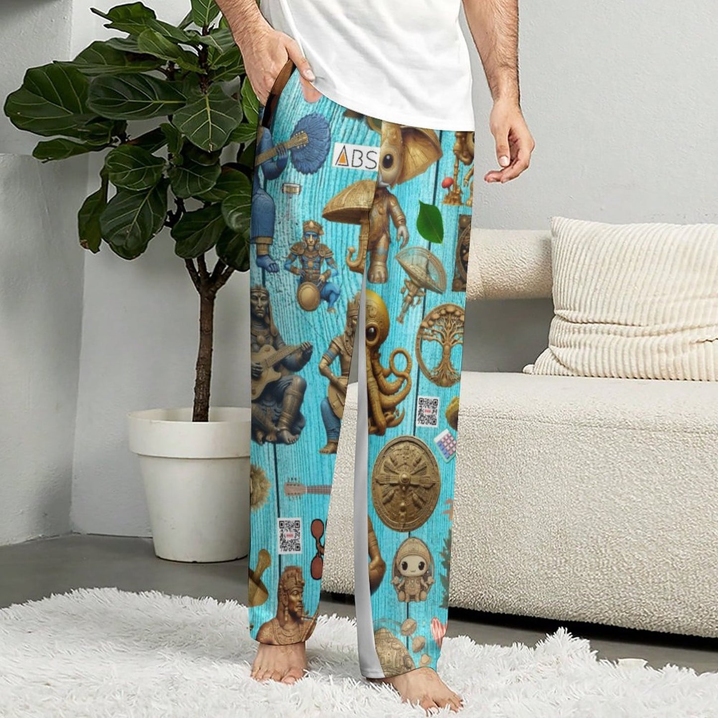 Men's Home Pajamas Pants EEP (All-Over Printing)