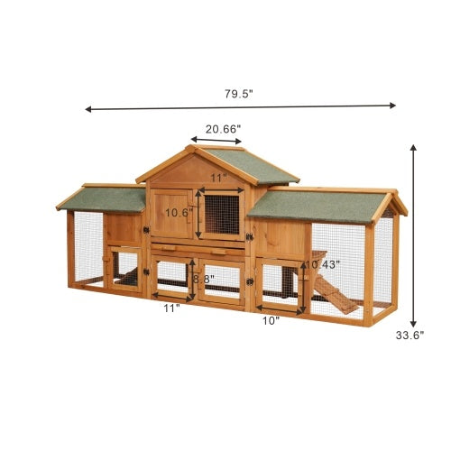 Oversized Rabbit Cage With 2 Running Spaces Small Animal Habitat