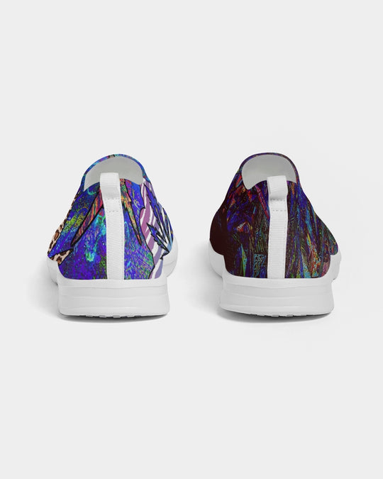 Colorful Artistic Abstract Women's Slip-On Flyknit Shoe