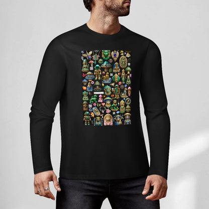 DTF160gsm Cotton Men's Long Sleeve T-shirt (Front Printing)