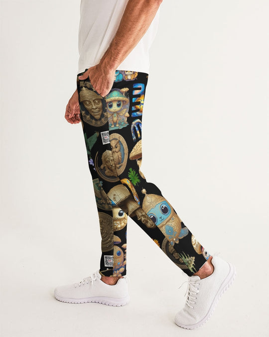 Mushroom Abstak Collection Men's All-Over Print Joggers