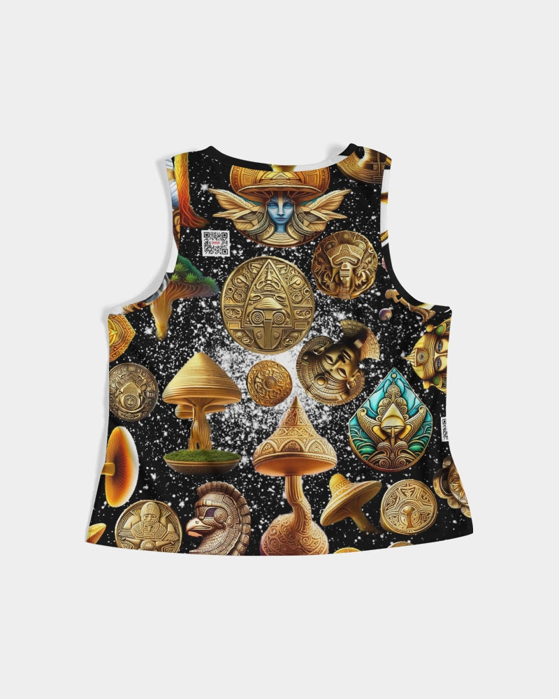 Nature Abstrak Women's All-Over Print Cropped Tank