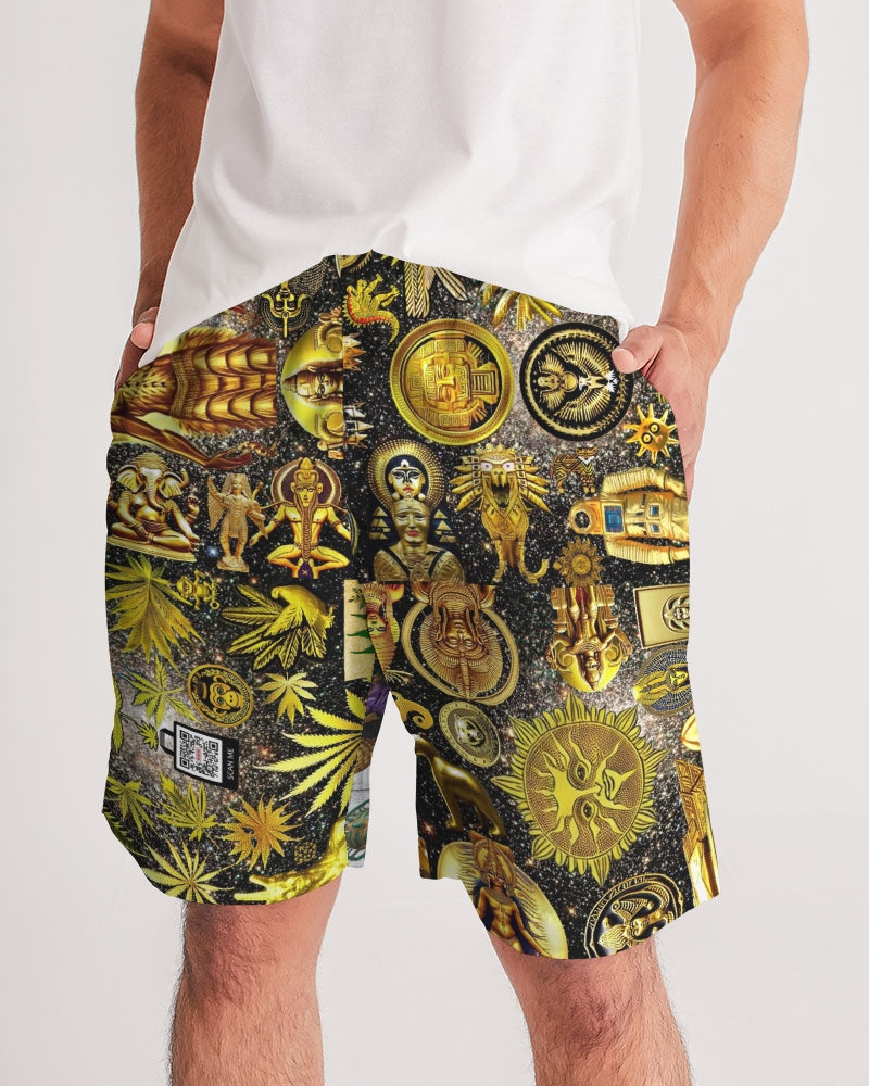 Abstraknyc Men's All-Over Print Jogger Shorts