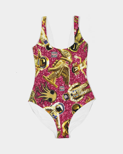 Robotic Abstrak Women's All-Over Print One-Piece Swimsuit