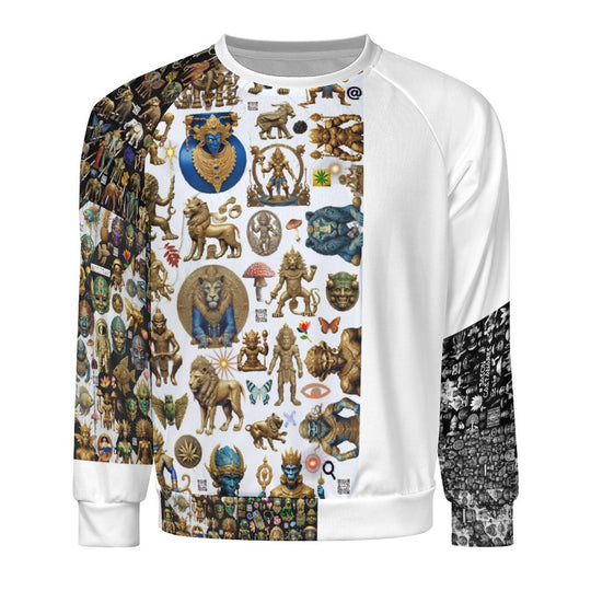 280gsm Men's Crewneck Sweatshirt Raglan A27H (All-Over Printing)