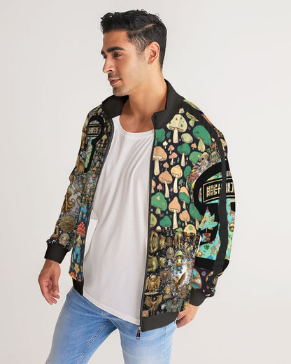 Elephant Collection Men's All-Over Print Stripe Sleeve Track Jacket