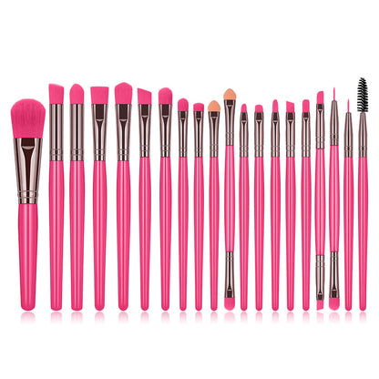 20pc Fluorescent Color Makeup Brush Set Blush Brush Powder Brush Eye Shadow Brush Lip Brush Mascara Brush