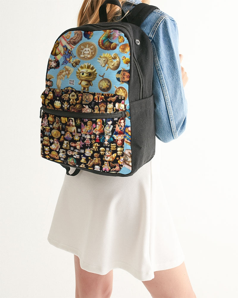 4 Annunaki Abstrak Collection Small Canvas Backpack