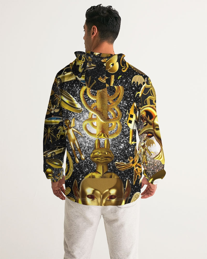 Outer Space Abstrak Men's All-Over Print Windbreaker