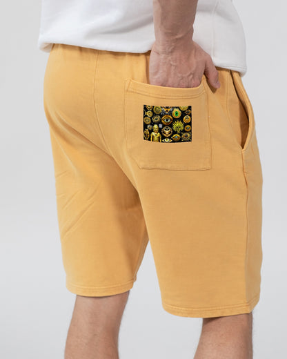 Illustration Abstrak Unisex Vintage Shorts | Lane Seven