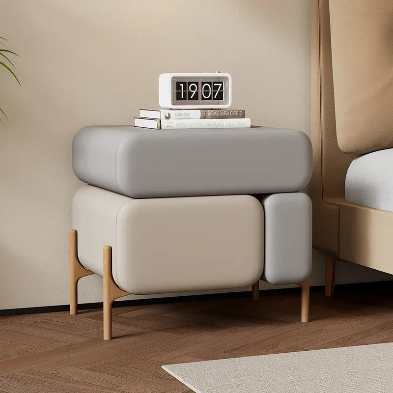 bedside table 2024 new square cream wind bedroom bedside table small apartment storage cabinet furniture bedroom