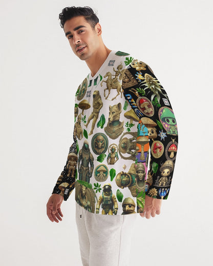 Mushroom Abstak Collection Men's All-Over Print Long Sleeve Sports Jersey