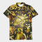 Outer Space Abstrak Men's All-Over Print Slim Fit Short Sleeve Polo