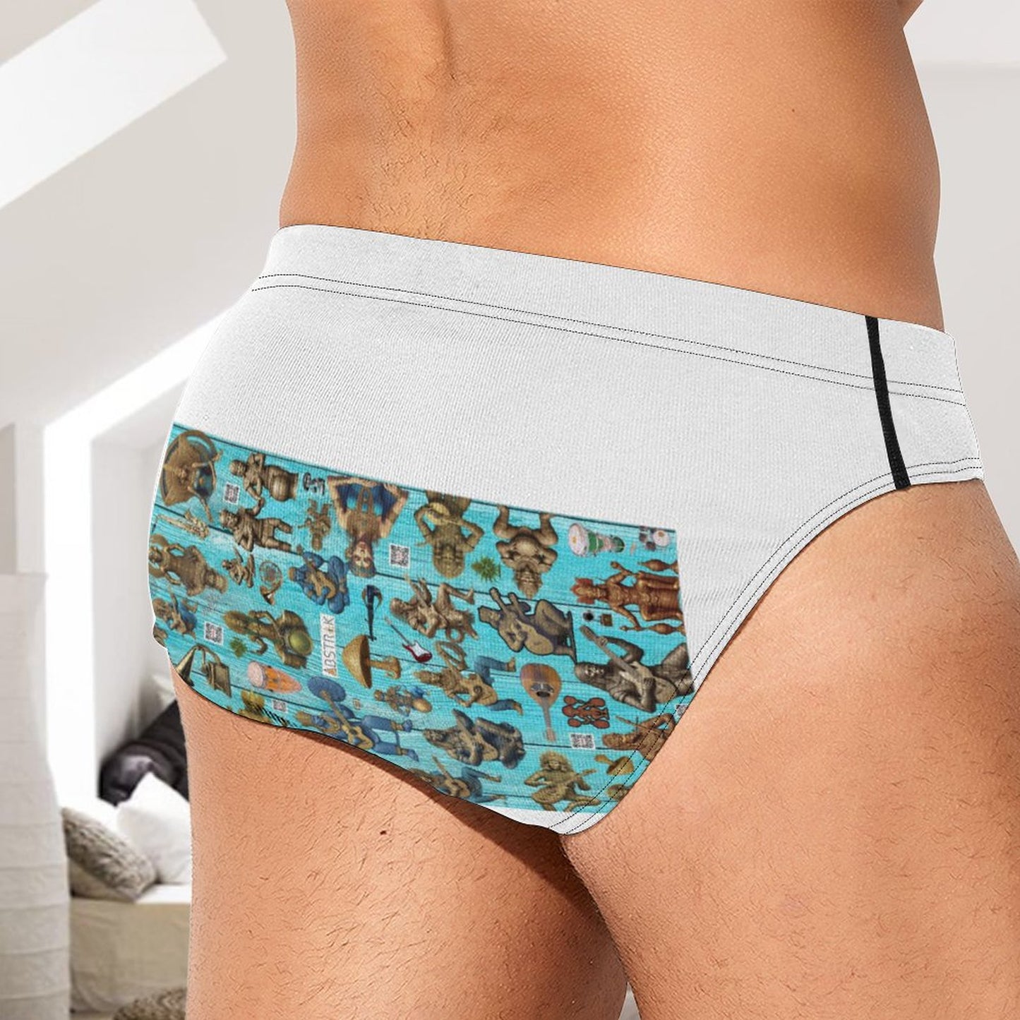 180gsm Milk Silk Men's Briefs K44 (All-Over Printing)