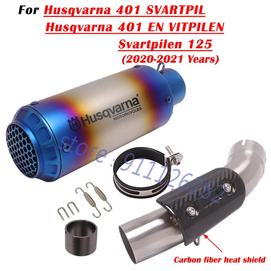 For Husqvarna 401 SVARTPILEN 401 VITPILEN 250 2018 19 2020 2021 2022 Motorcycle Exhaust Escape Modify With Mid Link Pipe Muffler