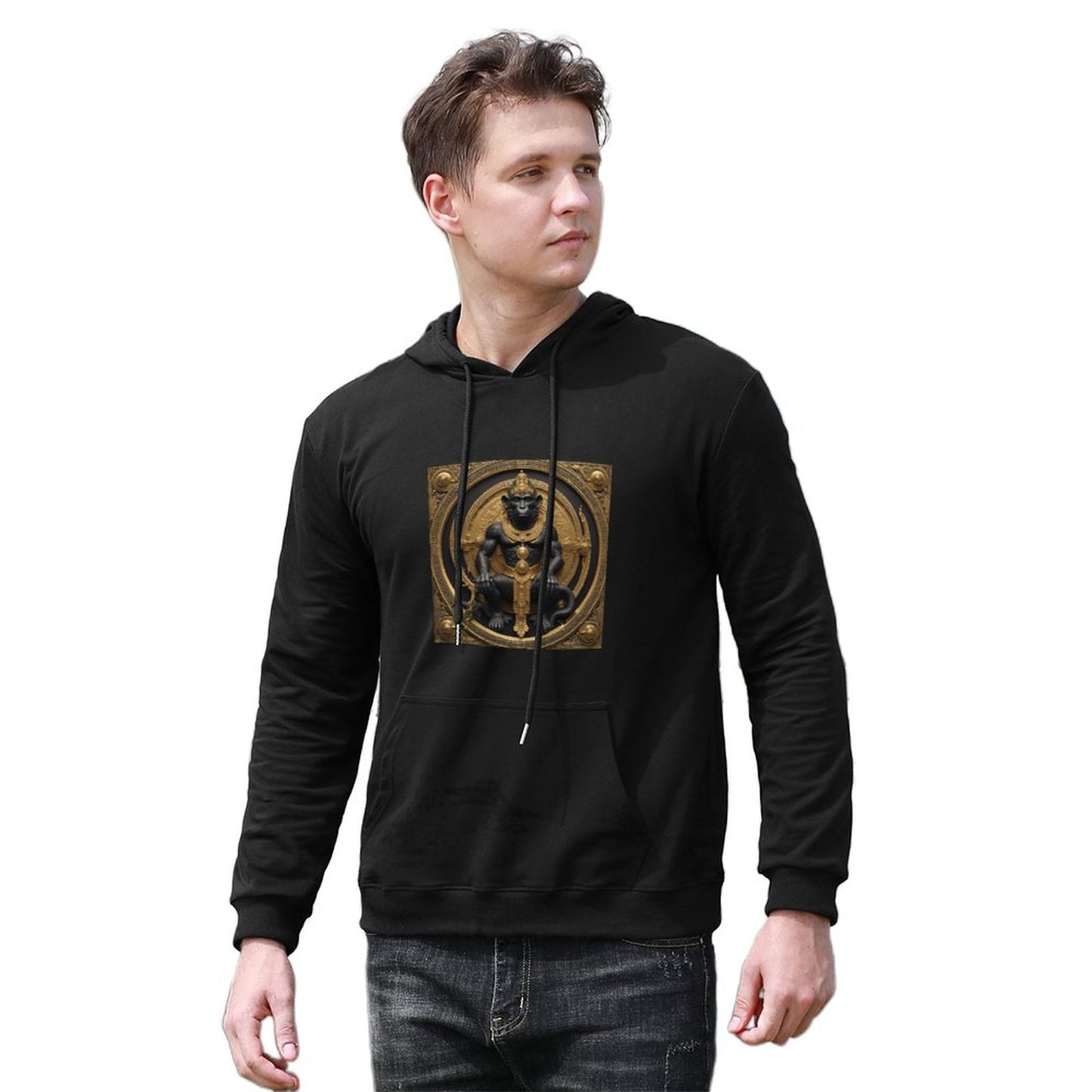 DTG 255gsm Men's Hoodie with Pouch (Dual-sided Printing)