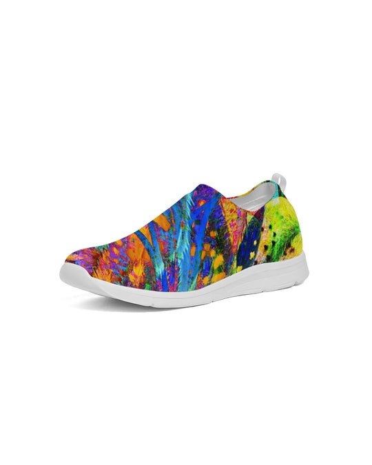 Galactic Tapestry Abstract Design Women's Slip-On Flyknit Shoe