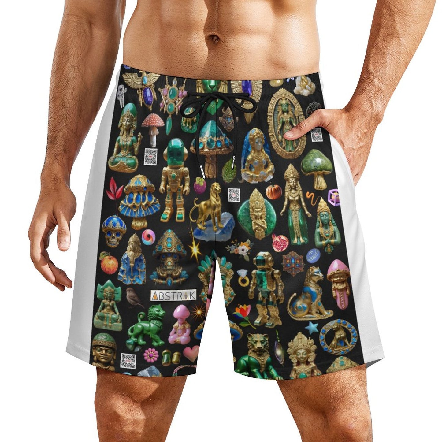 Men's Beach Shorts with 4 Pockets