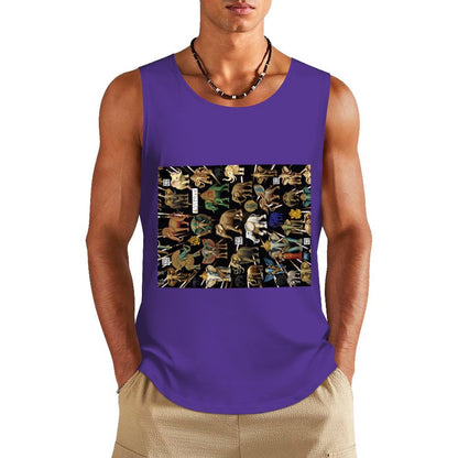 DTF 160gsm Men's Cotton Tank Top BX (Dual-sided Printing)