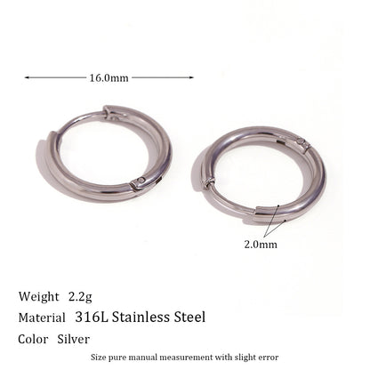 All-match Ear Clip Ear Hoop Jewelry Niche Stainless Steel Plated 18K Ear Accessories For Her