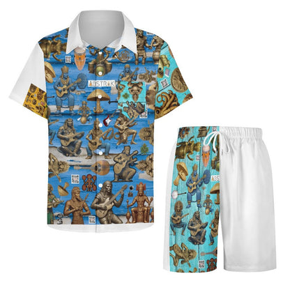 Short Sleeve Shirt and Shorts Set B339D1P (All-Over Printing)