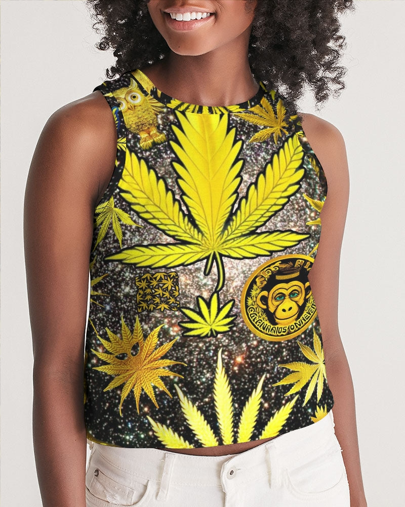 Ancient Abtsrak Women's All-Over Print Cropped Tank