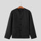 Double-sided Casual Jacket Design Collarless Loose Profile Woolen Coat