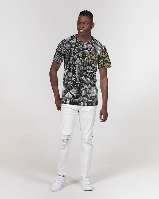 Mushroom Abstak Collection Men's All-Over Print Pocket Tee