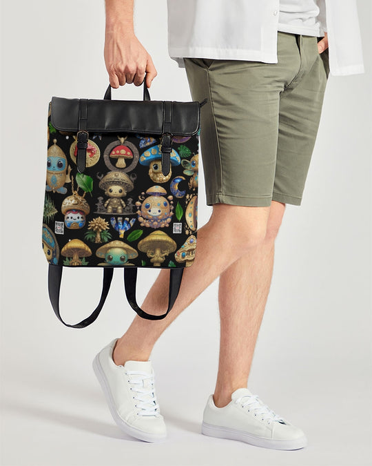 Mushroom Abstak Collection Casual Flap Backpack