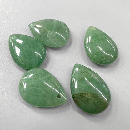 2PCS 18x25mm Natural Stone Faceted Pendant Water Drop Shape Amazonite Malachite Tiger Eye Beads Charms for Jewelry Making DIY