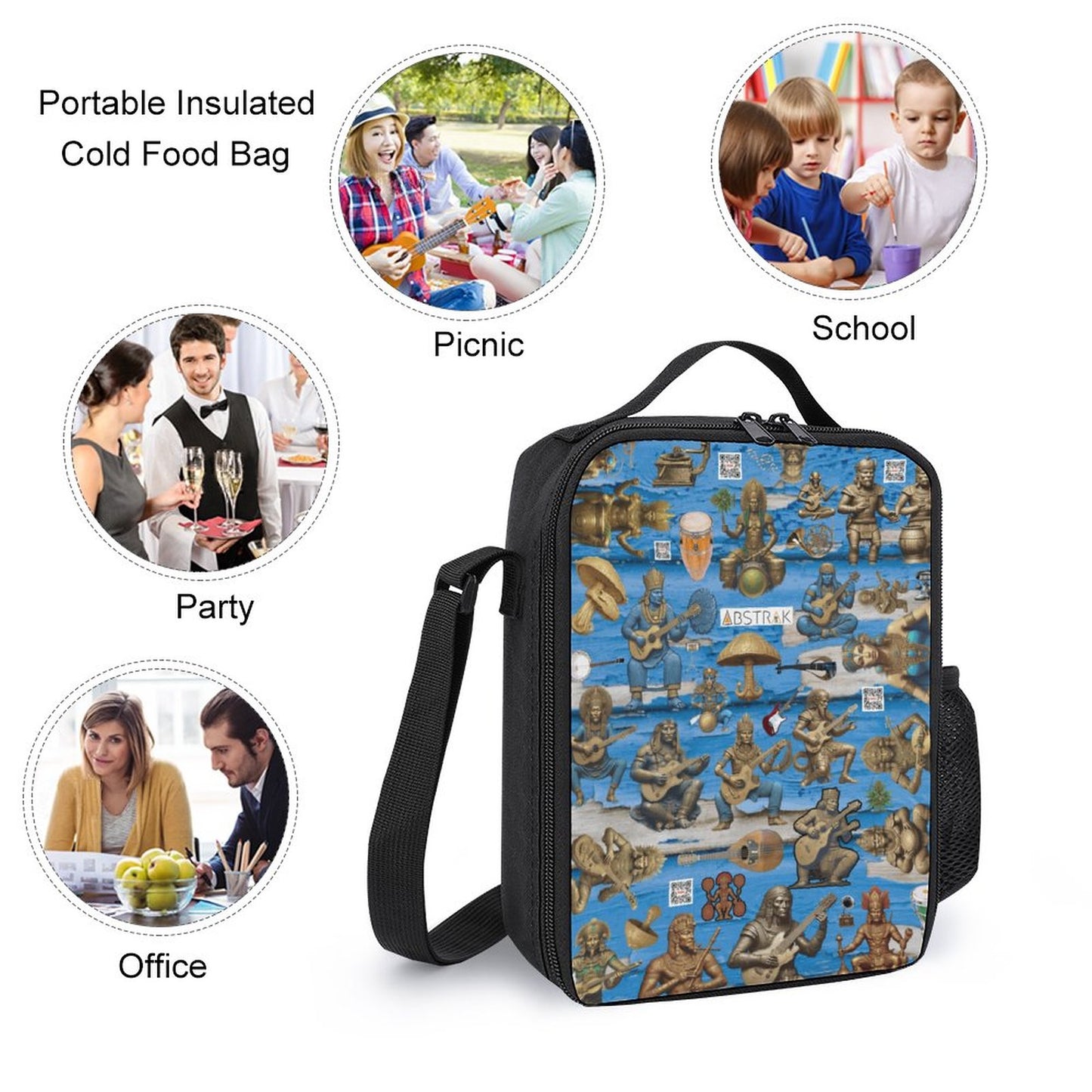 Insulated Lunch Bag with 600D Polyester