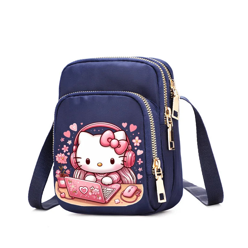 HelloKittys Women Shoulder Bag Small Multifunction Handbag Casual Tote Female Crossbody Bag  Messenger Bags Anime Purse Pouch