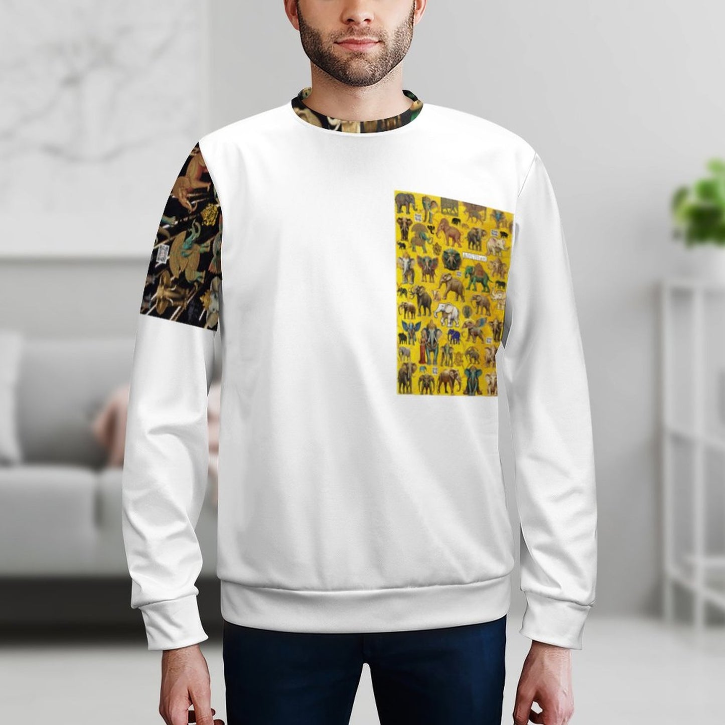 250gsm Round Neck Men's Sweatshirt 4T35 (All-Over Printing)